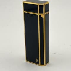 カルティエ Cartier ガスライター 五角形 ブラック×ゴールド 2Cロゴ