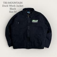 TRI-MOUNTAIN ダックワークジャケット M ブラック 企業ロゴ刺繍 - メルカリ