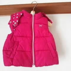 BeBe  ダウンベスト  90  女の子  リバーシブルのサムネイル