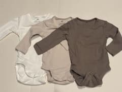 H&M 【60】　ベビー用肌着　長袖ロンパース　ボディースーツ　まとめ売りのサムネイル