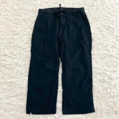 Back Issue Easy Pants Wide L Black Men's Comfortable Cropped