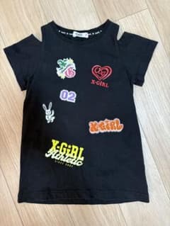 X-GIRL STAGES 半袖ワンピース ブラック 100