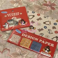 セリア ピングー デザインペーパー&フレークシール 2点セット - メルカリ