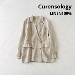 Curensology メタルボタンリネンジャケット ベージュ Curensology（カレンソロジー）の「Curensology(カレンソロジー ジャケット・アウター