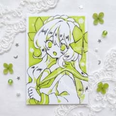 原画165】萌え絵 手描きイラスト アナログイラスト トレカサイズ 匿名