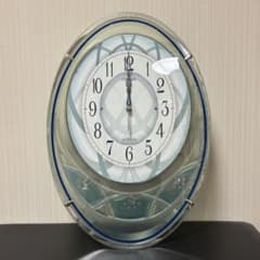 シチズン パルミューズM454 メロディ掛け時計 電波 からくり時計 青