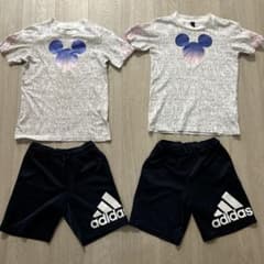 adidas　DisneyTシャツ ハーフパンツ 各２枚セット 140のサムネイル