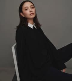 新品タグ付き＜川上桃子さんコラボ＞衿付きブラウス カデュネ 蛯原友里