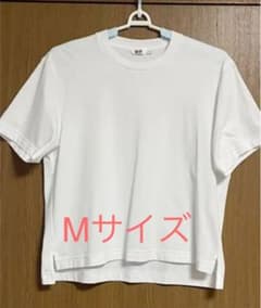 値下げ（UNIQLO ）エアリズムコットンオーバークルーネックTのサムネイル