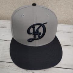 ニューエラ 9FIFTY グレー/ネイビー 刺繍ロゴ ベースボールキャップ