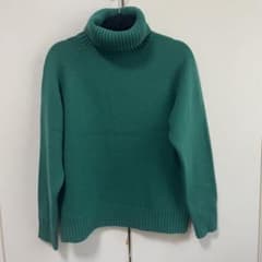 【美品】ウール100% チャイルドウーマン タートルネックニット グリーンのサムネイル