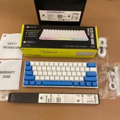 CORSAIR K70 PRO MINI カスタム 白/青 銀軸 英語配列 CORSAIR K70 PRO MINI カスタム 白/青 銀軸 英語配列 - メルカリ
