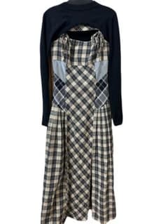 ANDMARY Nadia check long dress - メルカリ