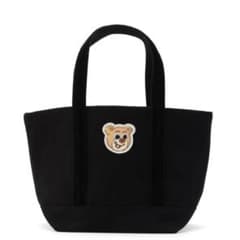 美品フェイラー オールドテディ ワッペントートバッグ Lサイズ(小) ブラックのサムネイル