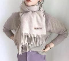 Acne Studios クリームウール大判マフラー - メルカリ