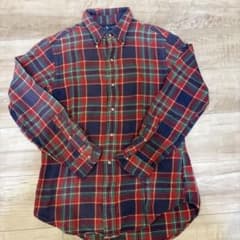 ポロ チェック柄 コットンシャツ　厚手　冬用のサムネイル
