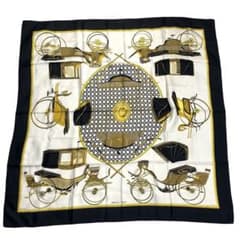 HERMES/エルメス カレ90 折り畳み式幌馬車 シルク スカーフ h_048 HERMES/エルメス カレ90 折り畳み式幌馬車 シルク スカーフ h_048