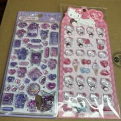 Sanrio Kuromi Hello Kitty ステッカー 2枚セットのサムネイル