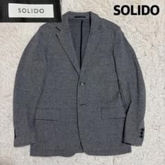 【極美品】近年モデル ソリード ストレッチ テーラードジャケット グレー 01