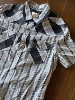 美品★DIESEL★半袖チェックシャツ クリーニング済み S 綿100%