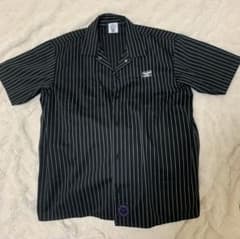 M&M カスタムパフォーマンス 半袖シャツ XL ブラックストライプワークシャツ M&M カスタムパフォーマンス 半袖シャツ XL ブラックストライプワーク