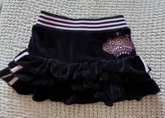 ベビー用　フリル付きスカート ブラック王冠刺繍　95のサムネイル