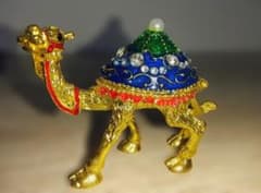 チュニジア製 ラクダ型ジュエリーボックス ゴールド 高級インテリア 小物入れのサムネイル