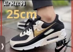 ナイキ　エアマックス90 メタリックゴールド　25cmのサムネイル