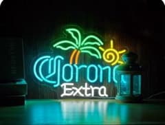 コロナ ビール CORONA LED ネオンサイン ガレージ 照明 BAR - メルカリ