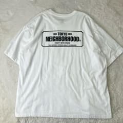 NEIGHBORHOOD 네이버 후드 백 로고 반소매 티셔츠 XXL