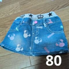 BABYDOLL デニムスカート ミニーマウス