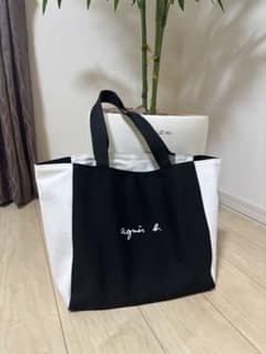 agnes b.　アニエスベー　トートバッグ　ブラック　リバーシブルのサムネイル
