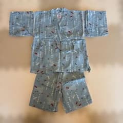 ミキハウス 甚平 120cm 水色 金魚 トンボ柄 - メルカリ