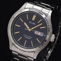 稼働 セイコー アルバ 7N43-0BA0 OZ ブルー文字盤 メンズ腕時計 - メルカリ