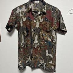 ハンドメイド バリ島製 バティック 半袖シャツ Mのサムネイル