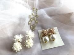 ブライダルアクセサリー　ピアス3点セットのサムネイル