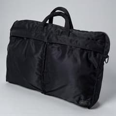 美品】 ポーター タンカー ブリーフケース ブラック ナイロン 黒