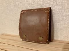 hanako様専用 ハンドメイド 本革 ミニ財布 ブラウンのサムネイル