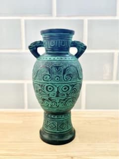 花瓶 青銅 花器 花入 龍耳 饕餮紋 とうてつもん オブジェ 置物
