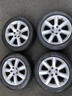 【日本製タイヤ 225/50R17 235/50R17】夏タイヤ【日産 Z33 フェアレディＺ 純正ホイール 17インチ 7.5J/8J5HPCD114.3+30/+33】　(MTG571)クレジットカード QRコード決済可能 □225 50R17 ＋ 235 50R17 4本セット (z33純正)□ - メルカリ