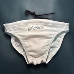 asics 競パン 競泳水着 サイズSS ホワイト jscロゴ - メルカリ