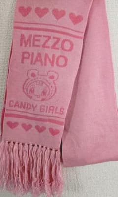 希少】MEZZO PIANO ピンク マフラー 平成レトロ - メルカリ