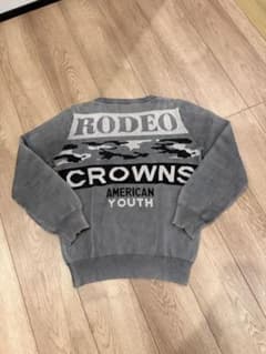 RODEO CROWNS ニット セーター カモフラ柄 グレー Mのサムネイル