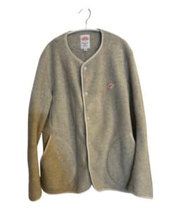 DANTONウールモッサジャケット/40/ウール/グレー 美品✨ DANTON ウールモッサ ジャケット コート くるみボタン L 40