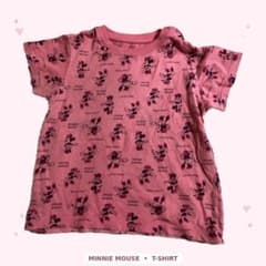ユニクロ ミニーちゃん Tシャツ 90cm ディズニー 女の子 ピンク 総柄のサムネイル