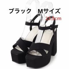 【美品】ESPERANZA エスペランサ ラク盛り厚 底サンダル ブラックMのサムネイル