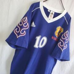 サッカー 日本代表 ユニフォーム型Tシャツ 炎モデル 背番号 10 サッカー 日本代表 ユニフォーム型Tシャツ 炎モデル 背番号 10