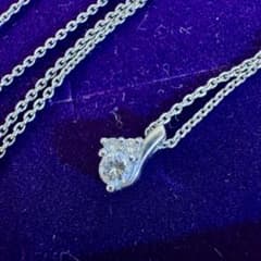 38cm ダイヤモンド プラチナネックレス（PT950、0.09ct） - メルカリ