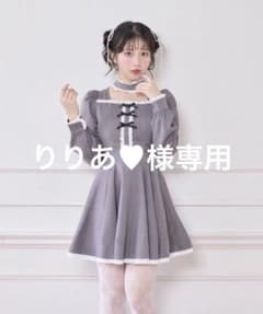 ハニーシナモン コットンレースデコルテ開きワンピースのサムネイル