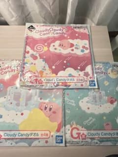 별의 커비 이치 반 쿠지 G상 Cloudy Candy 타월 3종 세트